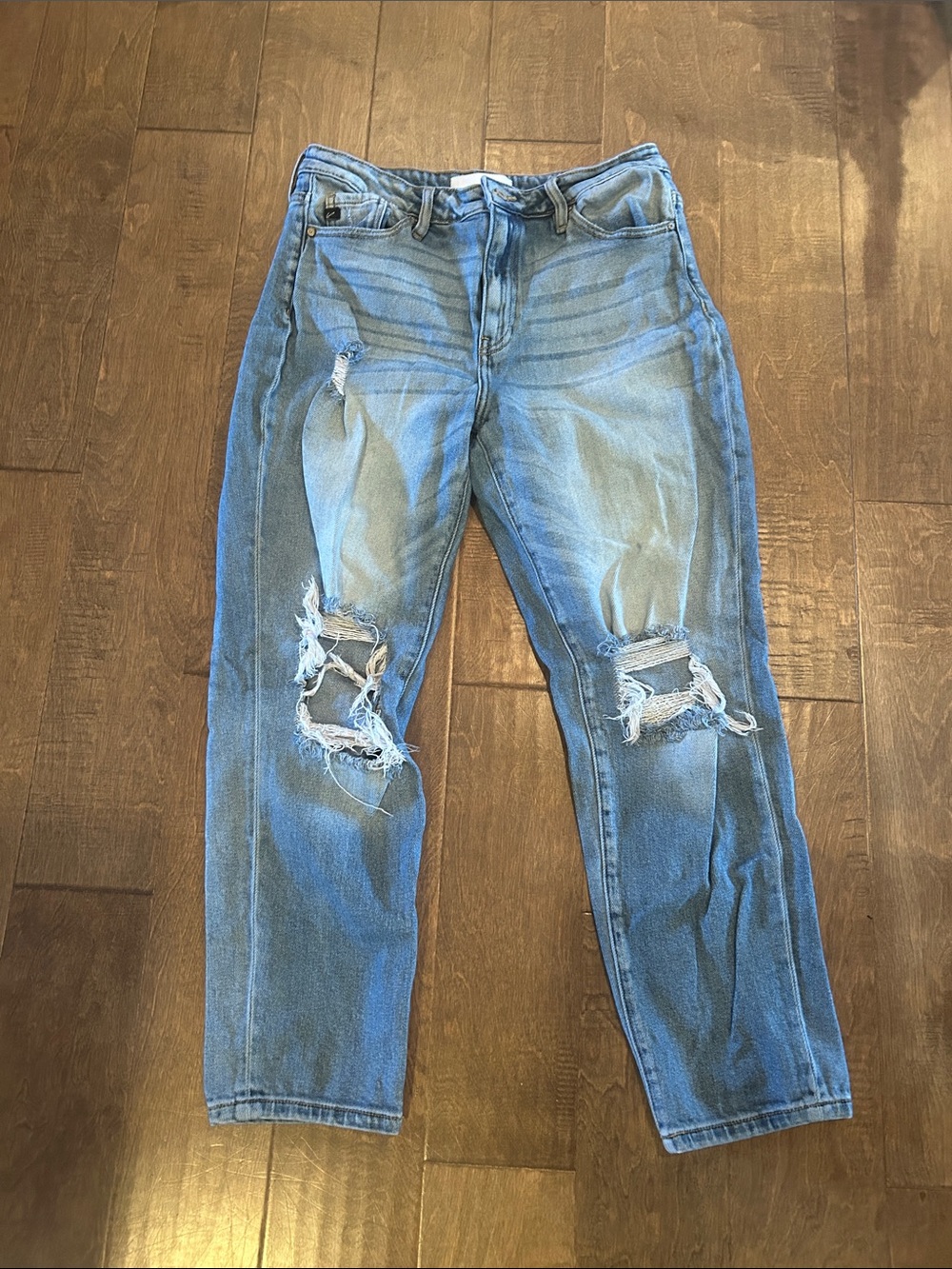 KanCan Light Blue Distressed Boyfriend Jeans size 11